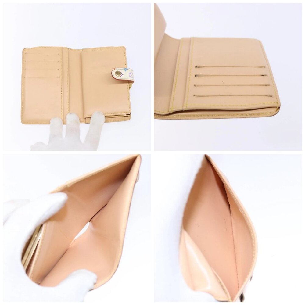 LOUIS VUITTON Multicolor Portefeuille Viennois Wallet White M92987 Auth 141553 - Picture 15 of 16